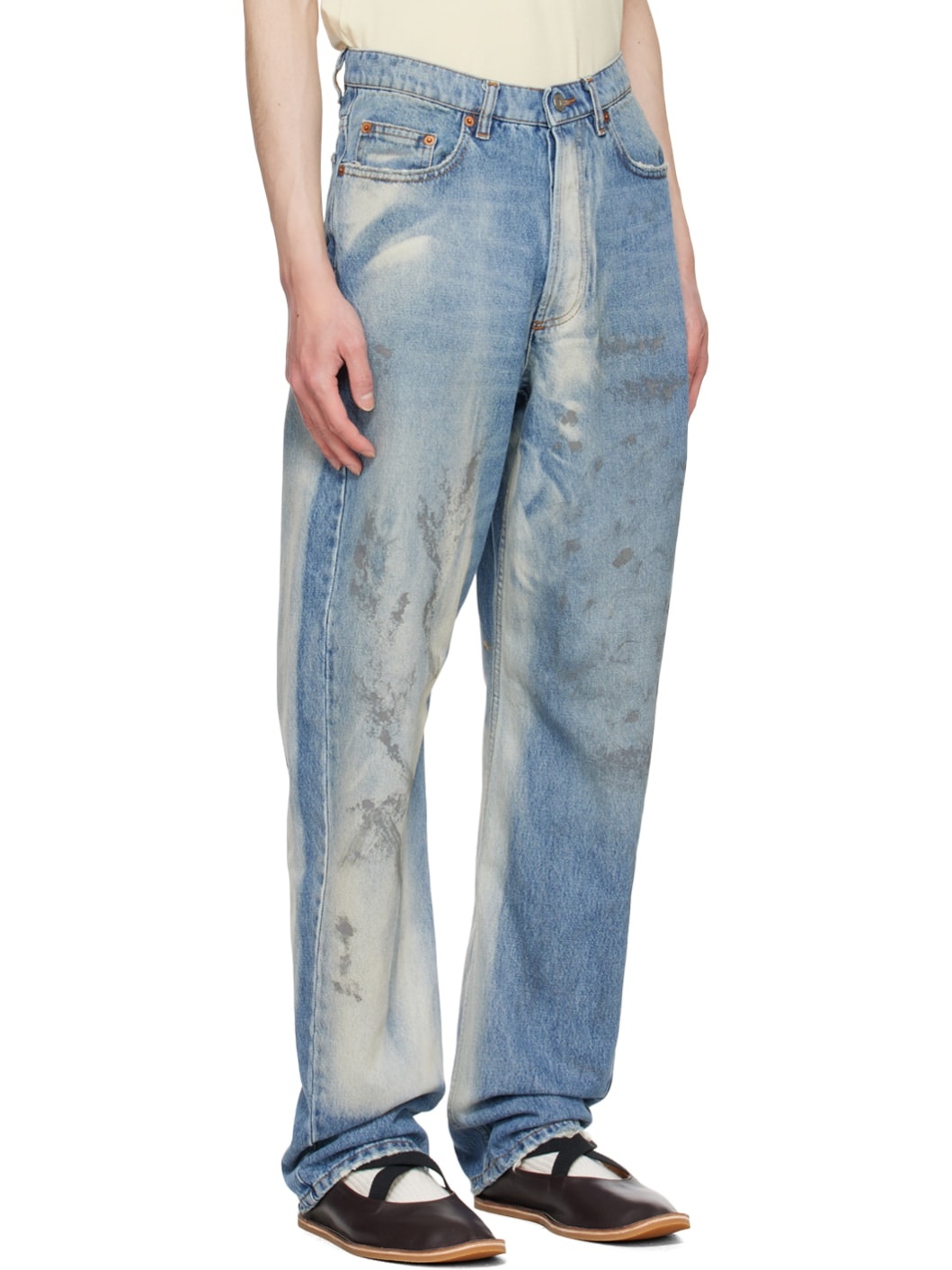 Blue Unregular Jeans - 2