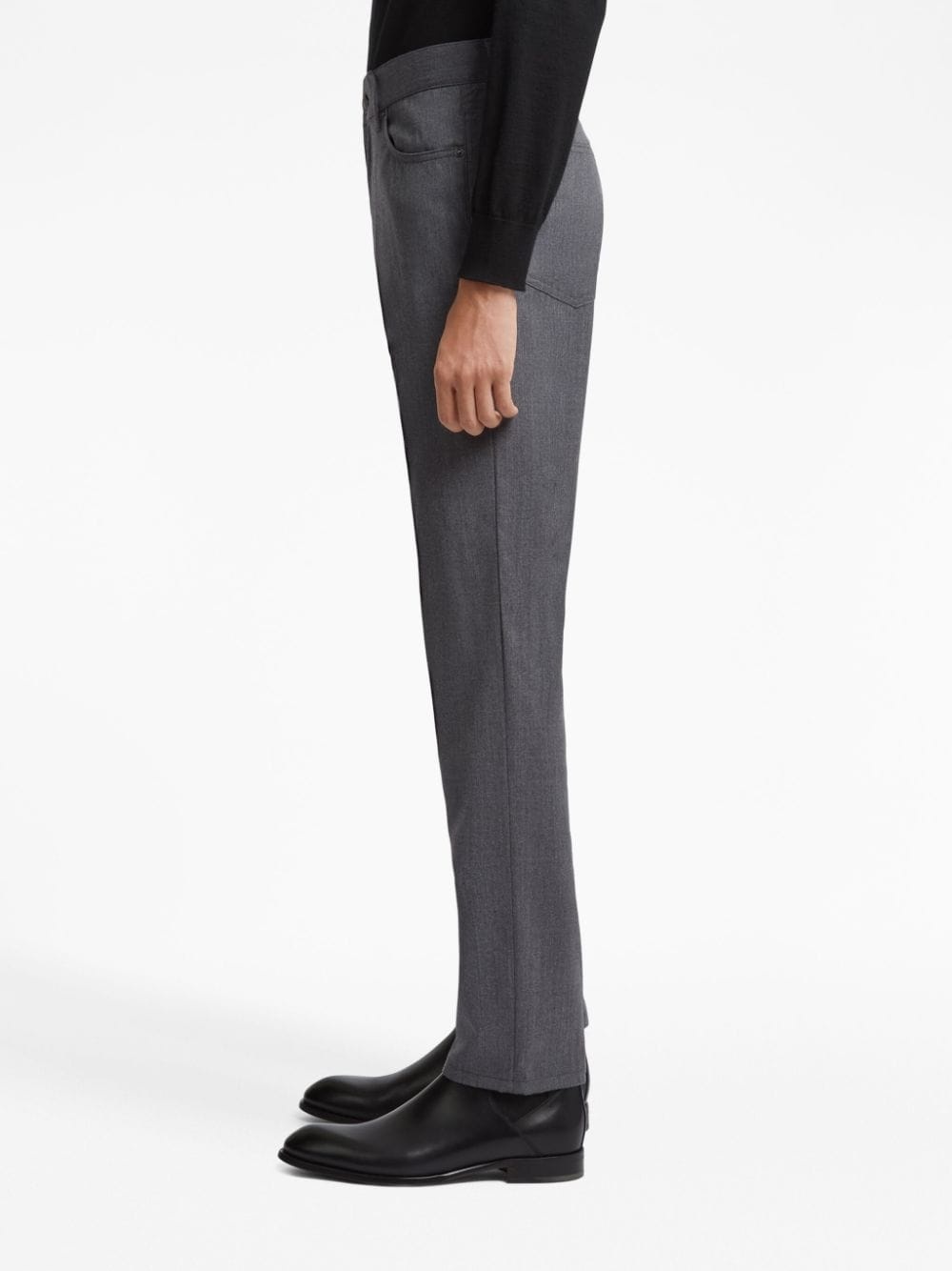 Roccia stonewashed wool trousers - 4