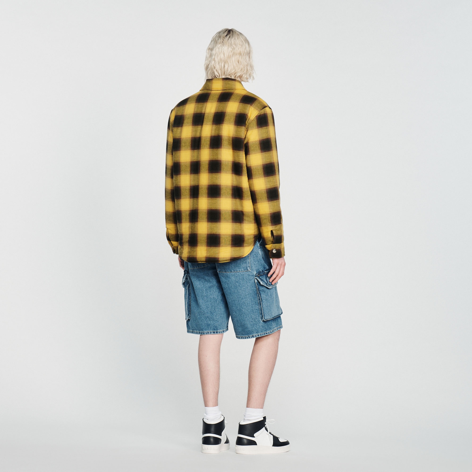 Quilted checked jacket - 6