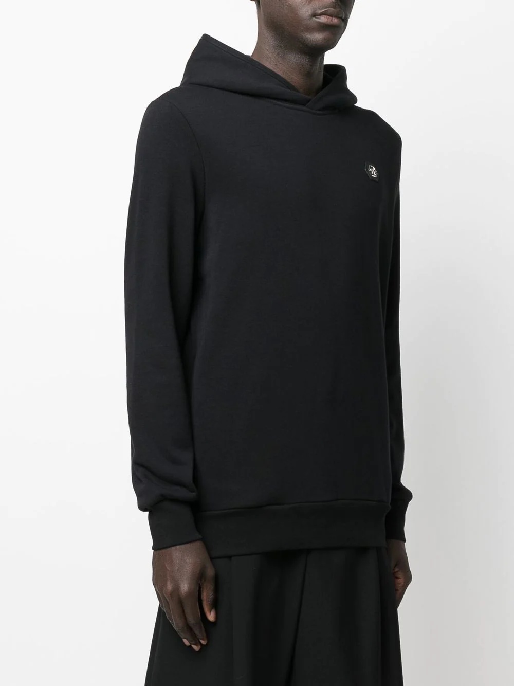 Iconic Plein logo-patch hoodie - 3