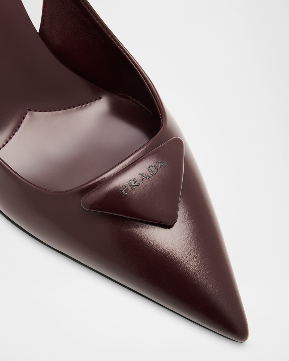Patent Padded Triangle Slingback Pumps - 6