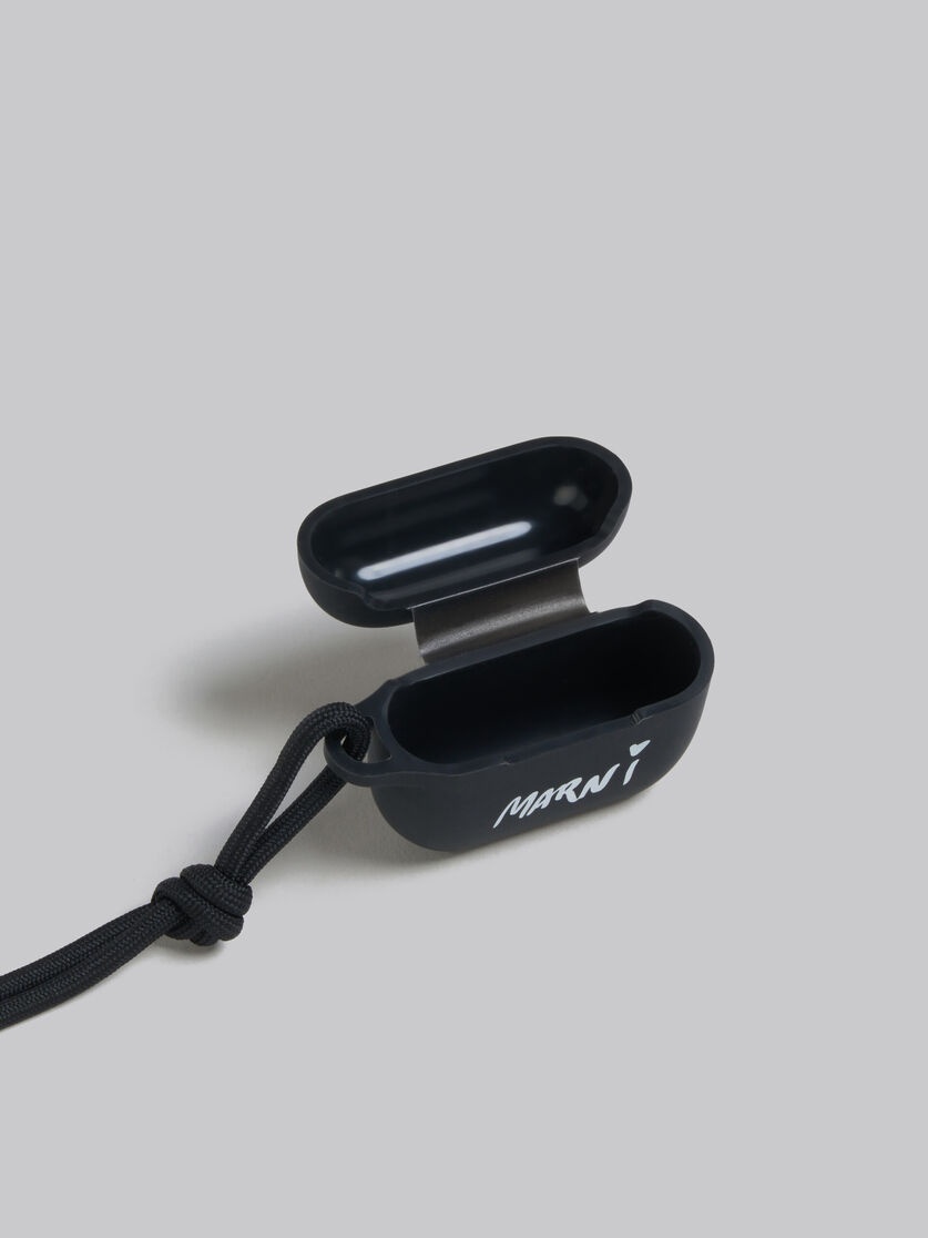 BLACK GUMMY AIR PODS CASE - 3