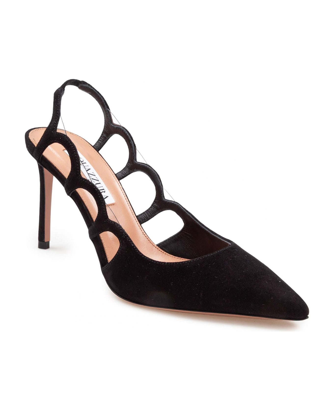 Decollete' Bootie Pump 85 In Suede Color Black - 2