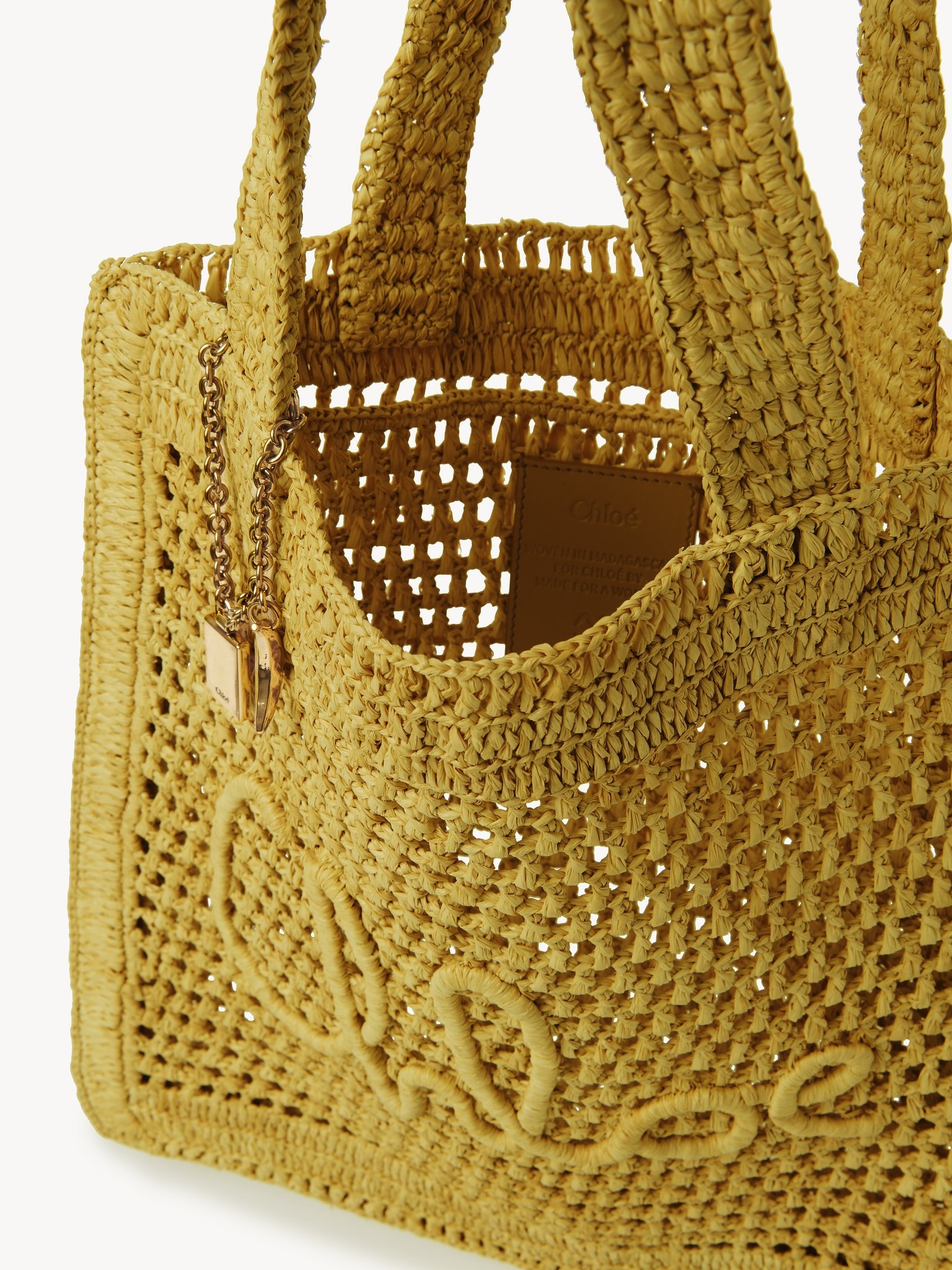 SUMMER BANANA TOTE BAG IN RAFFIA - 4