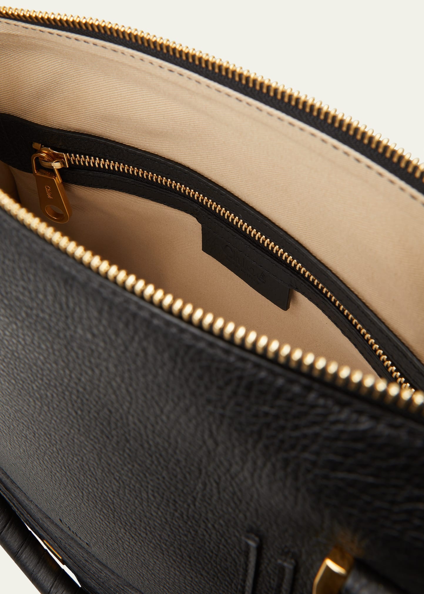 Marcie Medium Double Carry Satchel Bag in Grained Leather - 4