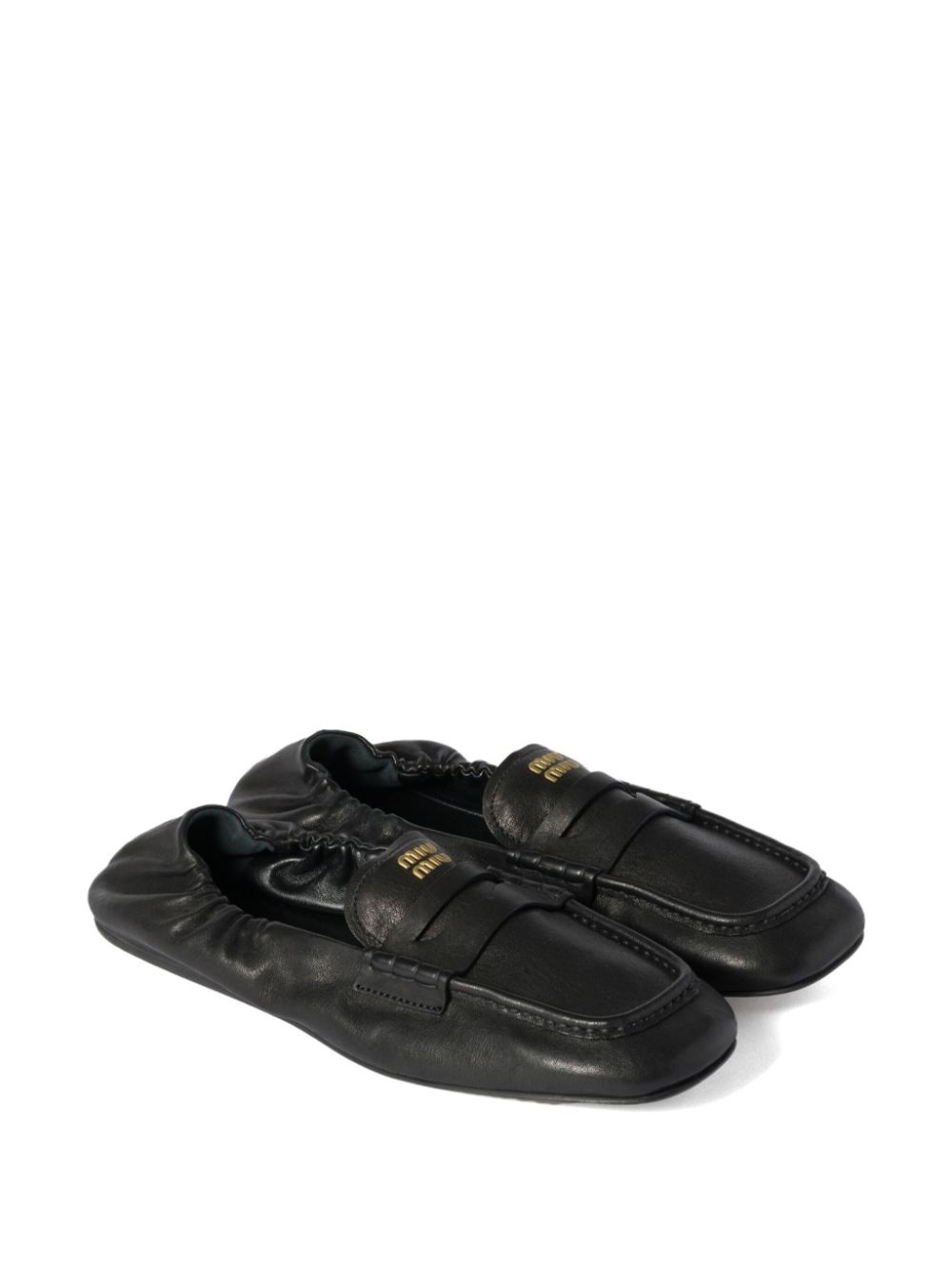 embossed-logo loafers - 2