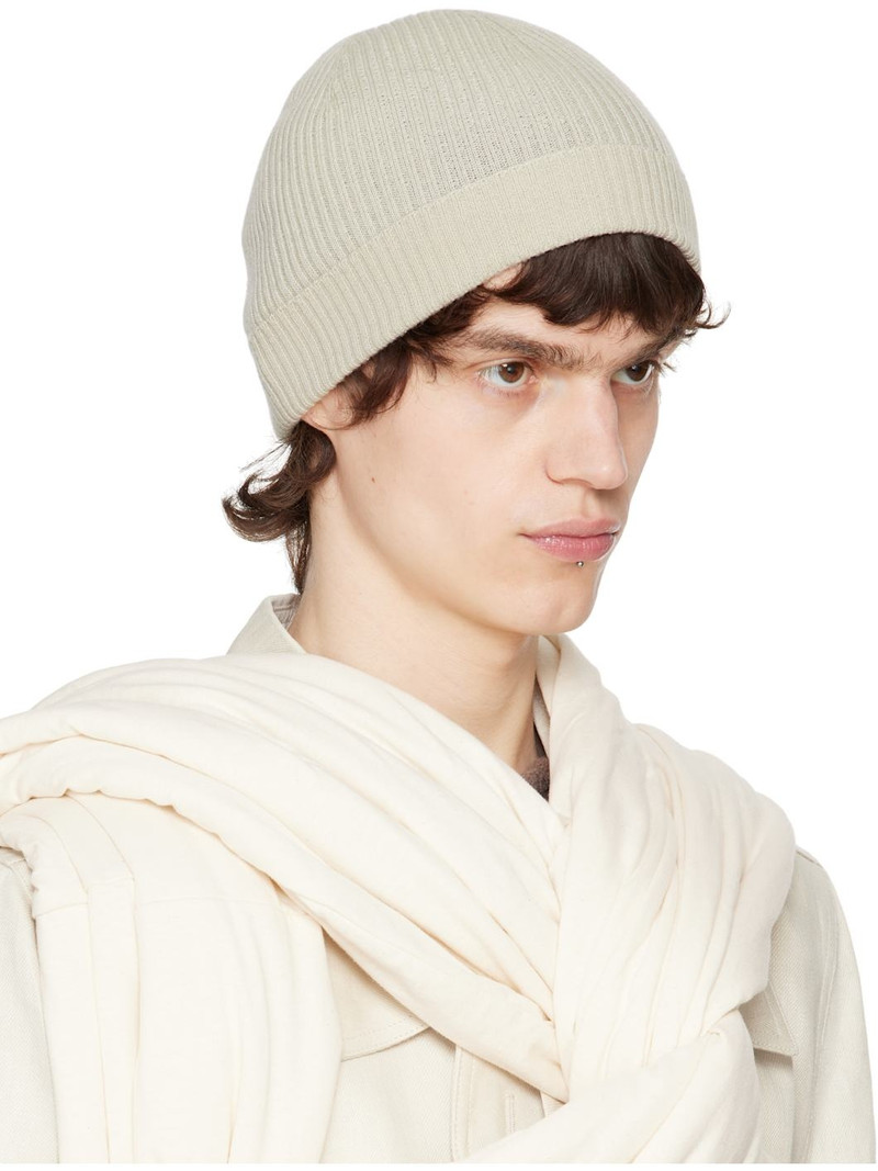 Rick Owens Off-White Hollywood Ribbed Beanie outlook