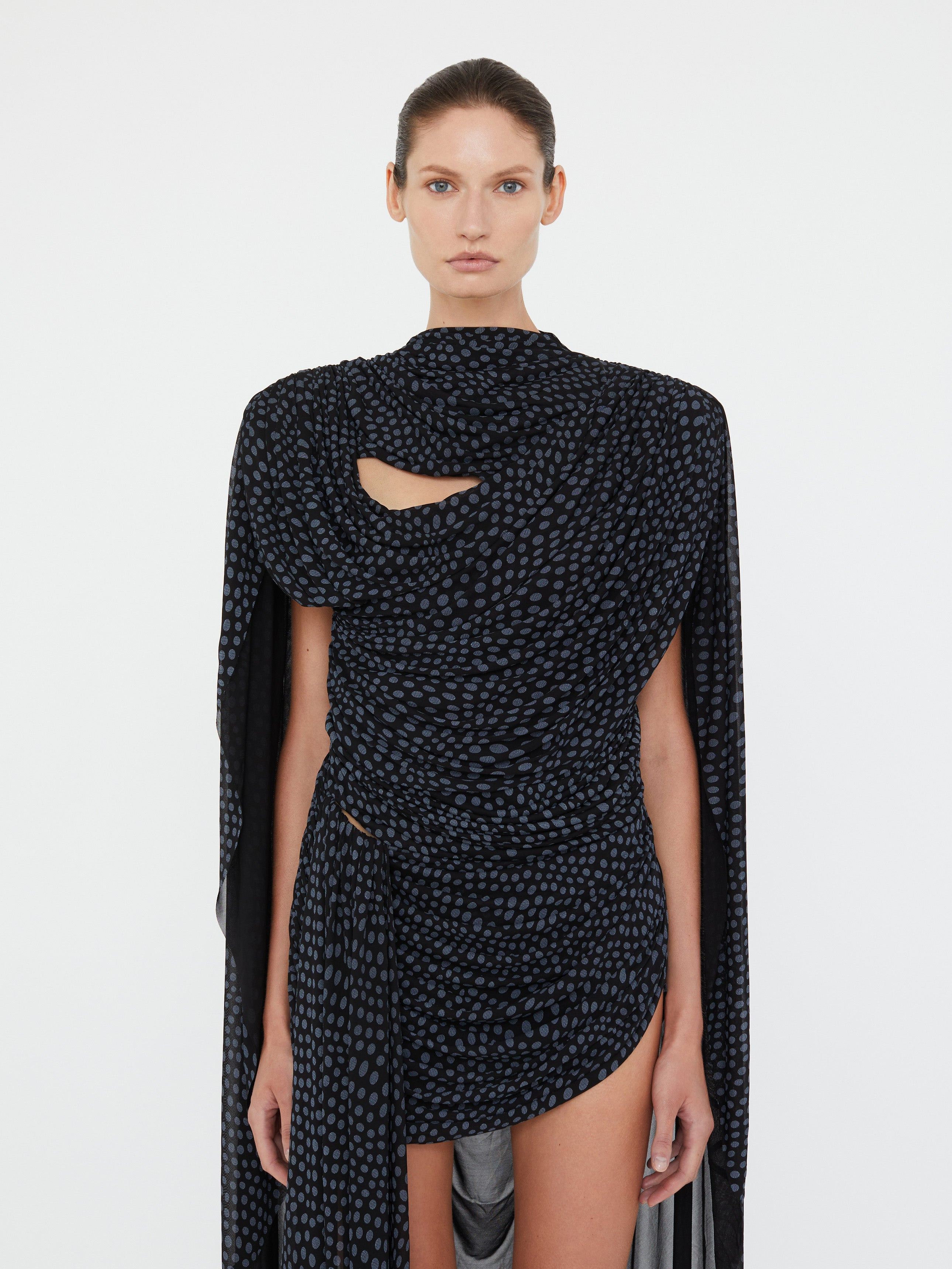 Torrent Draped Mini Dress - 2