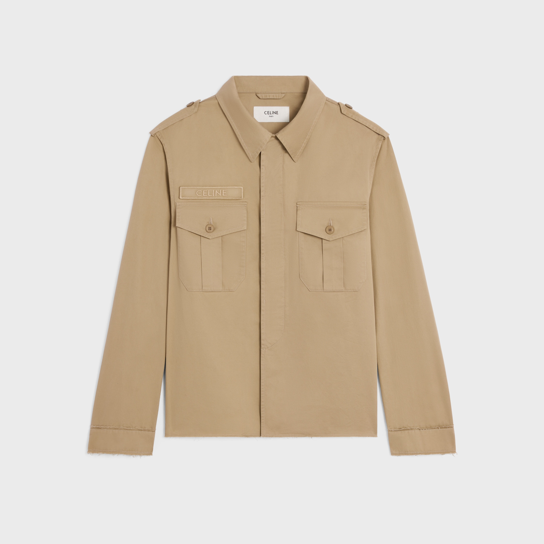 saharienne jacket in cotton linen - 1