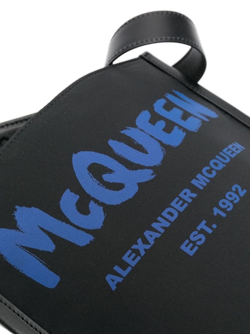 logo-print messenger bag - 4