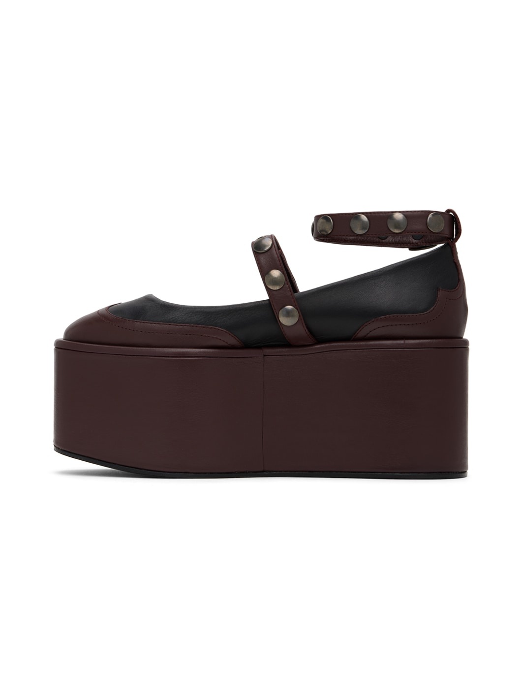 Black & Brown Camille Platform Ballerina Flats - 3