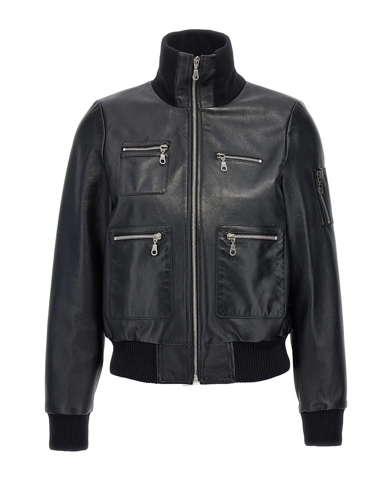 Leather Bomber Jacket - 1