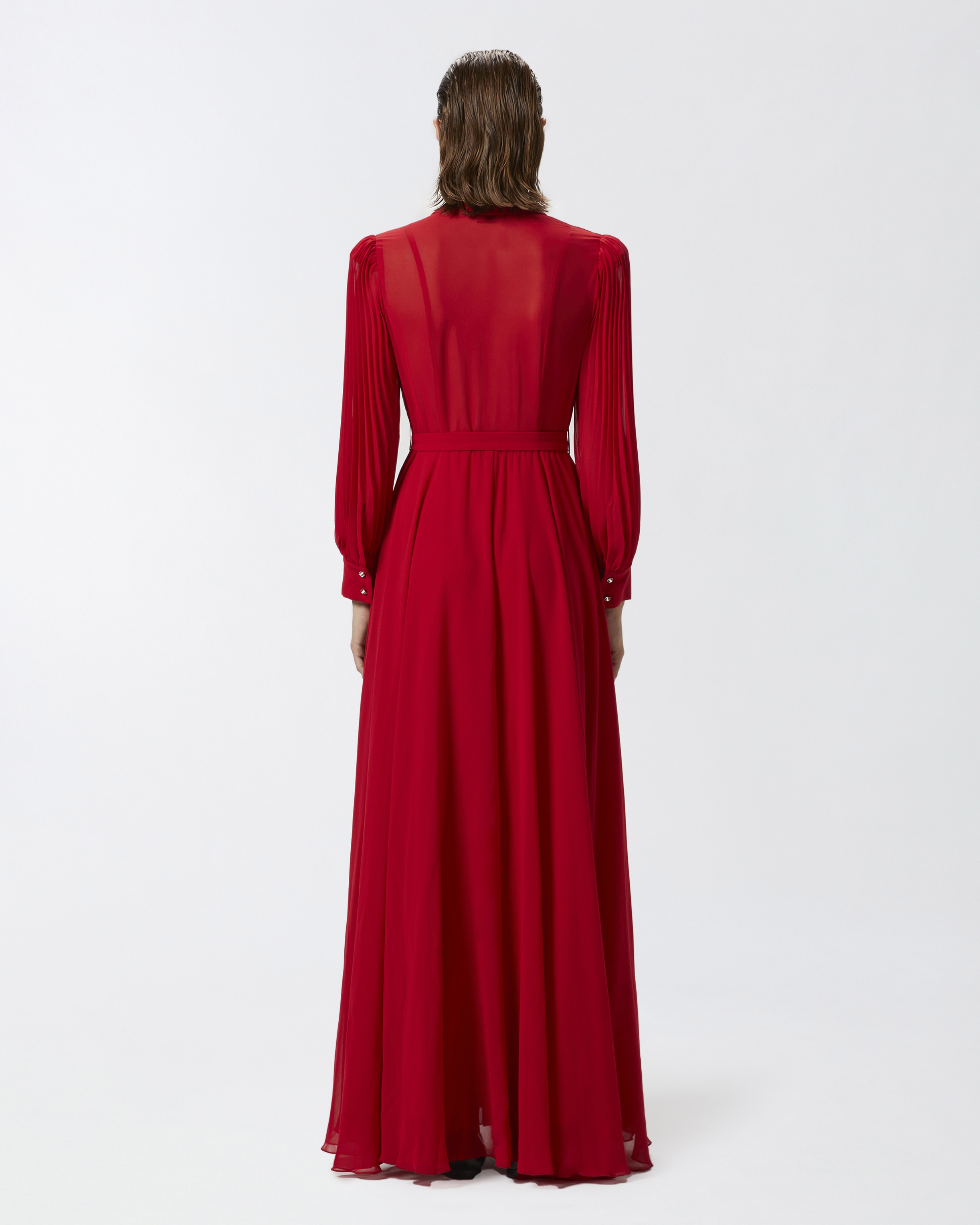 LONG SHIRT DRESS WITH TRANSPARENT BACK - 5
