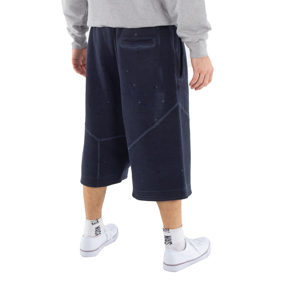 A Cold Wall Navy Studio Wide Leg Faded Jersey Shorts - 3