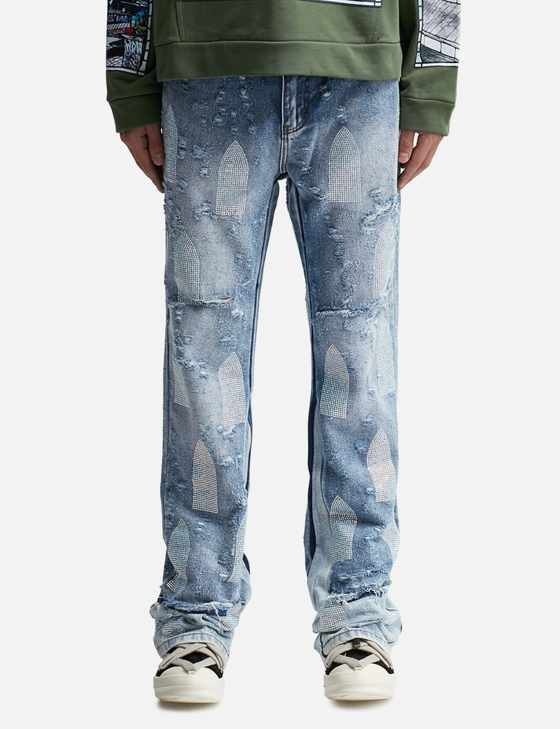 RHINESTONE WASHED DENIM 3
