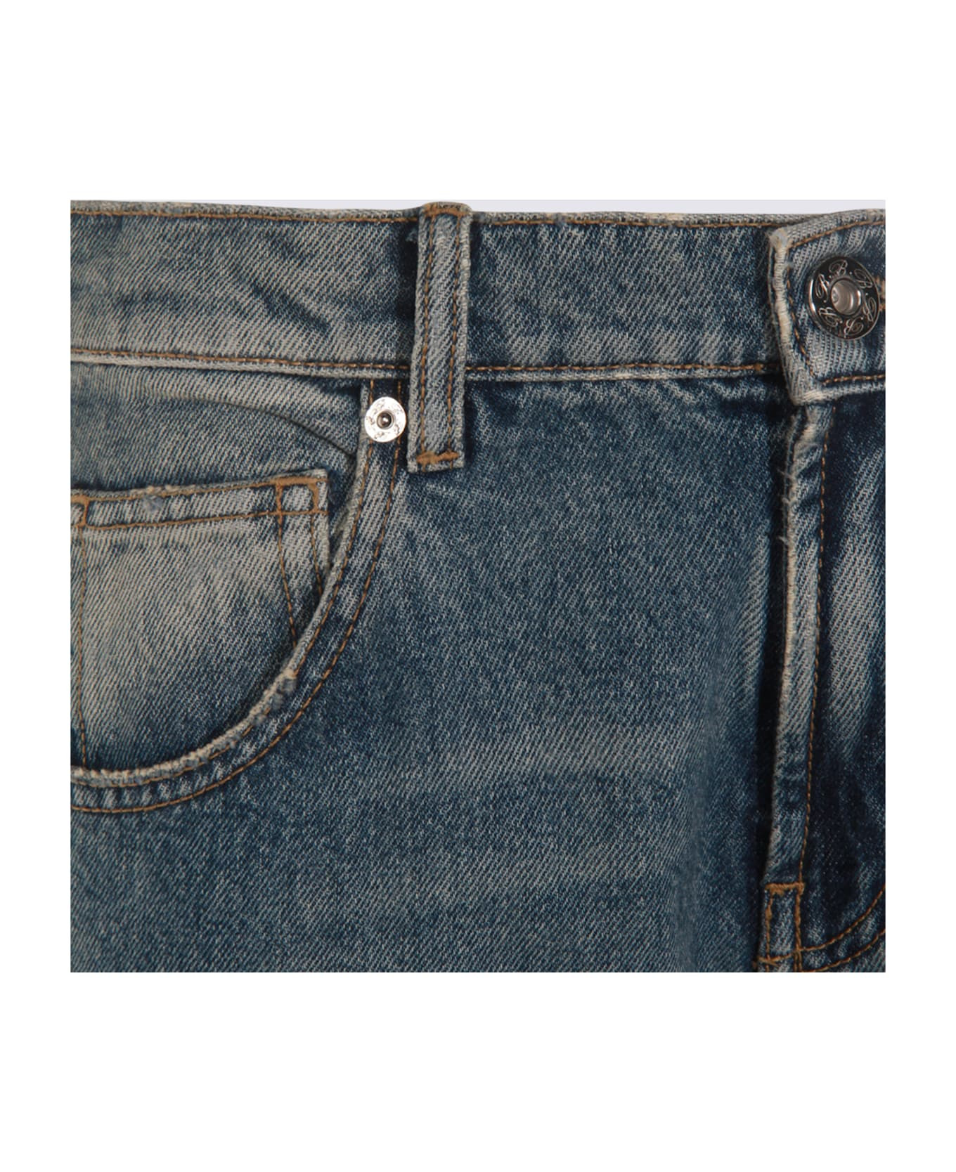Blue Cotton Jeans - 3