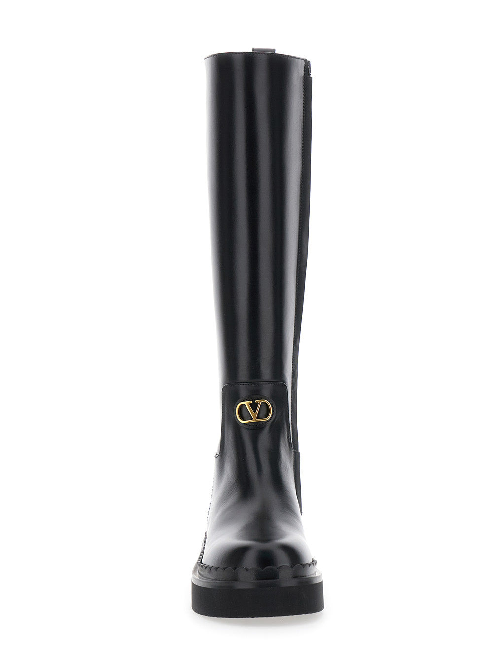 Valentino Garavani Women Boot | Vlogo Signature | T. 30/45 | Vitello/Antique Brass Logo/Rs - 4