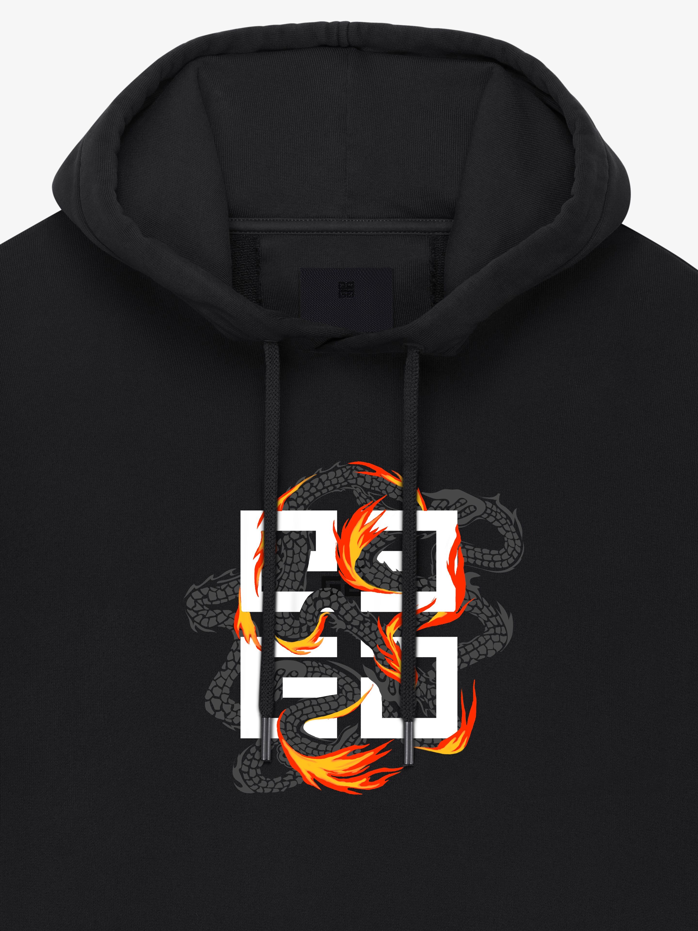 4G DRAGON SLIM FIT HOODIE IN FLEECE - 2