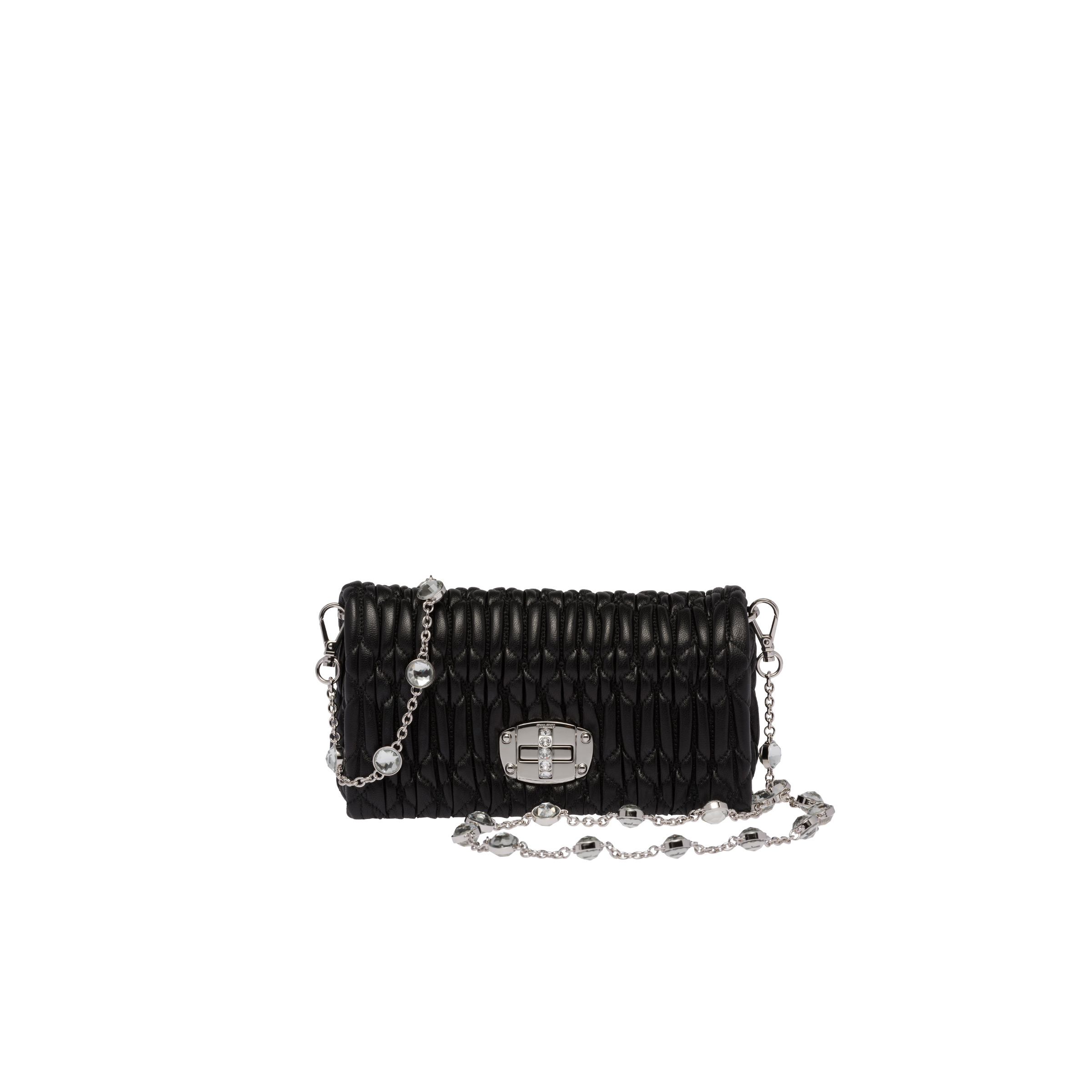 Miu Crystal nappa leather and crystal mini-bag - 1