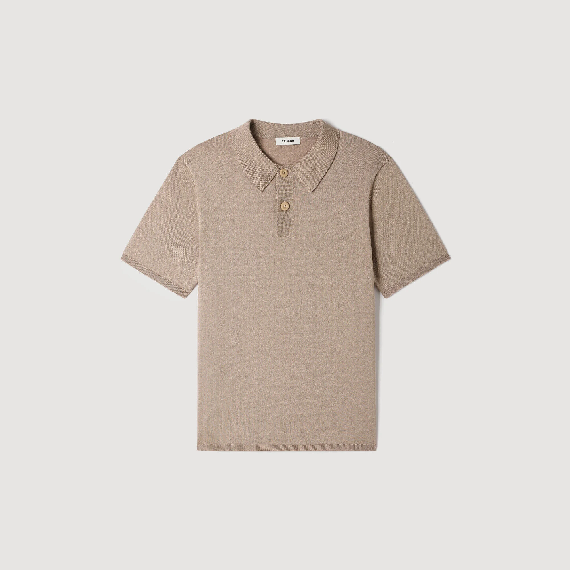 SHORT-SLEEVE KNITTED POLO SHIRT - 1