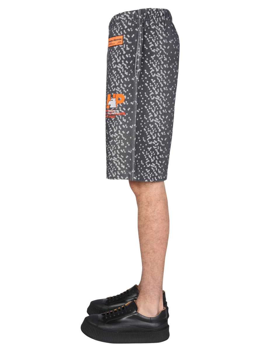 Heron Preston Men Bermuda With Rubber Logo - 3