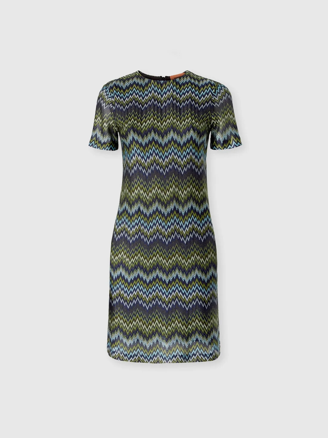 Short-sleeve viscose mini dress - 1