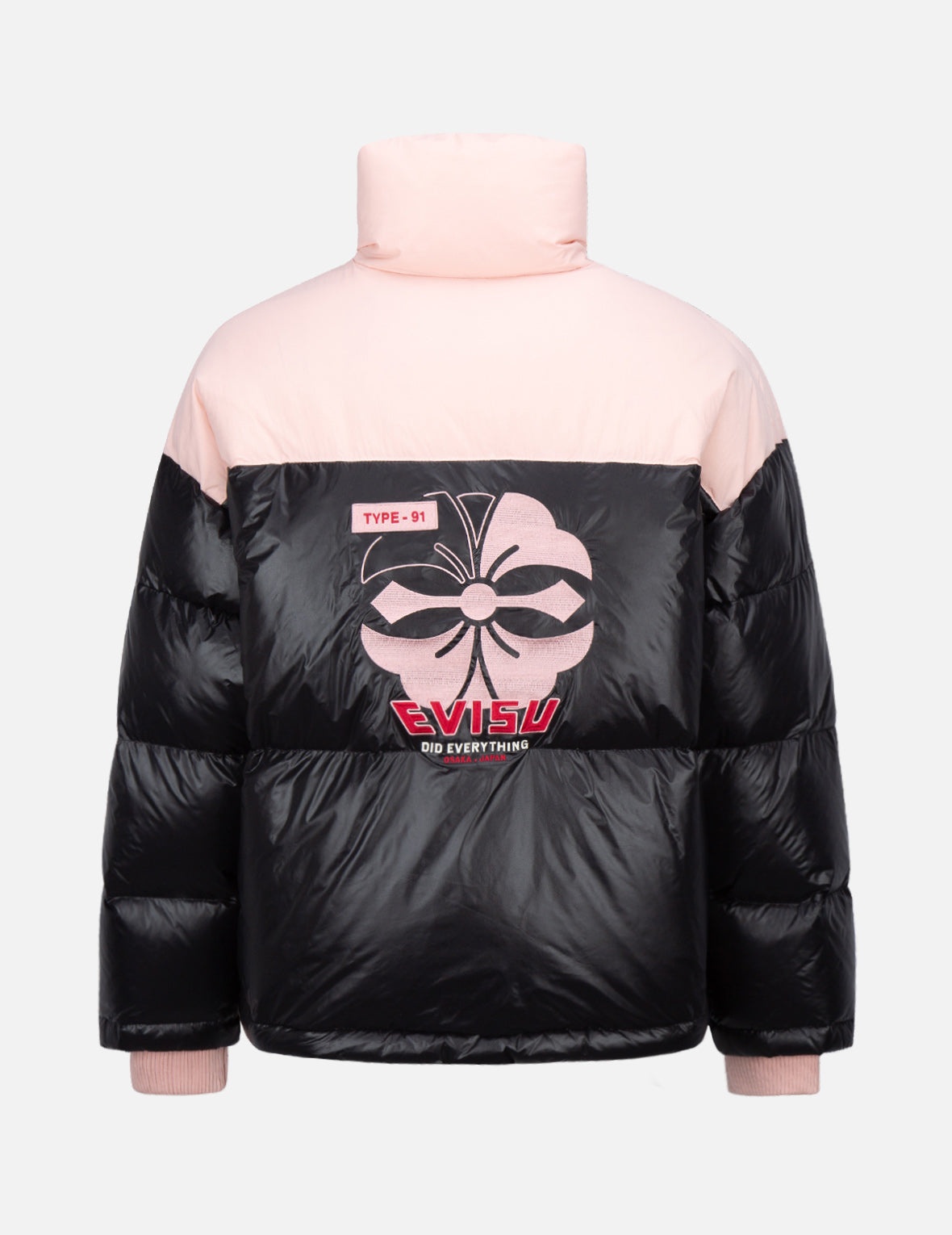Kamon Embroidered Color Blocking Down Jacket - 2