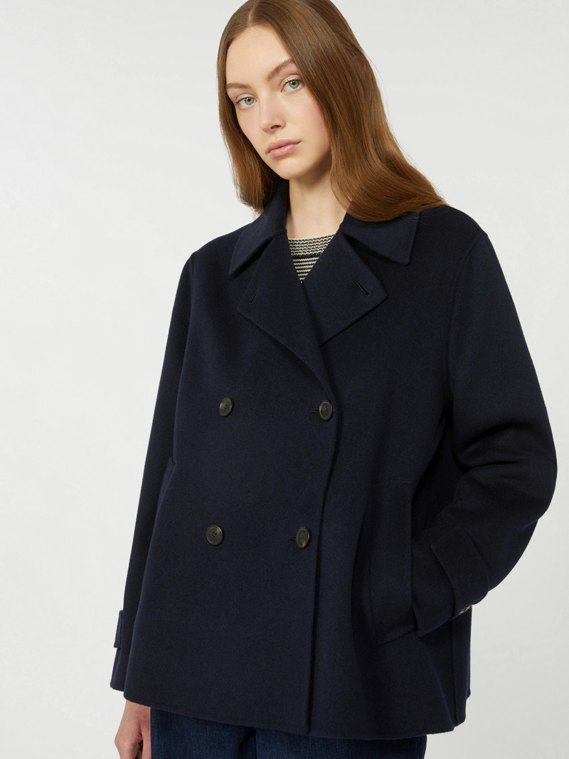 FANTINO Double-breasted wool-blend pea coat - NAVY 5