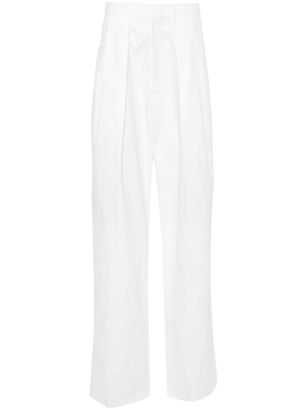 pleated wide-leg trousers - 1