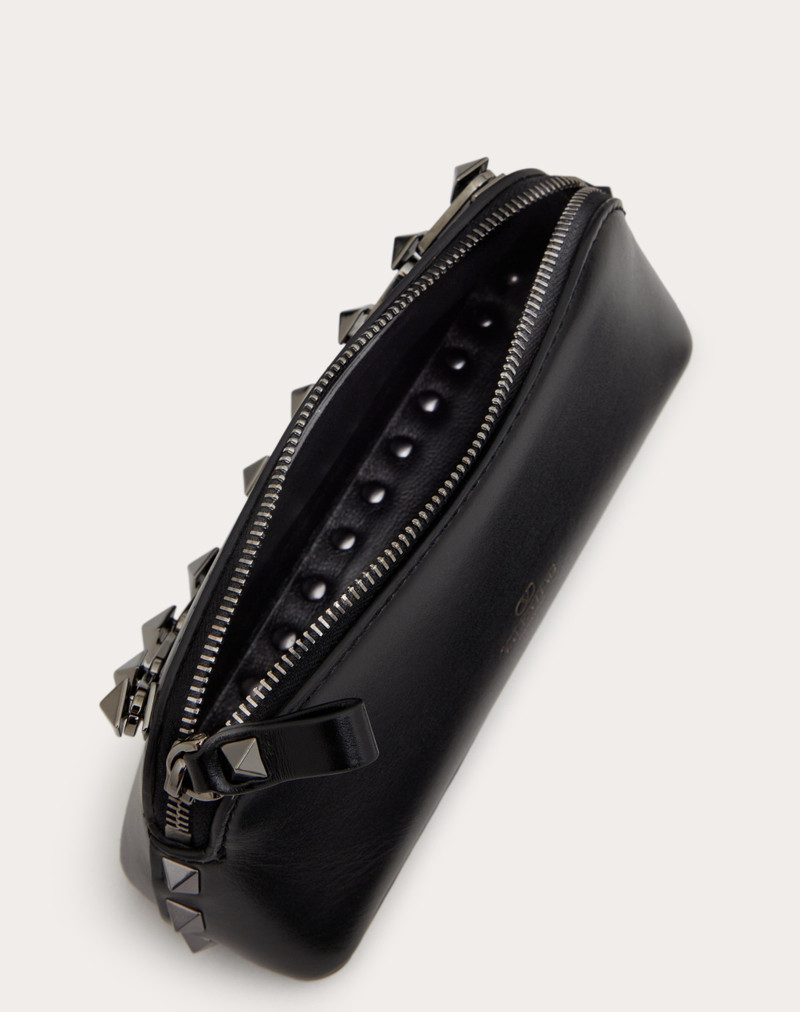 MINI ROCKSTUD SHINY CALFSKIN CLUTCH 7