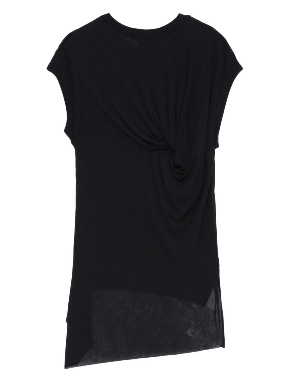 ruched-detailing cotton-blend top - 6