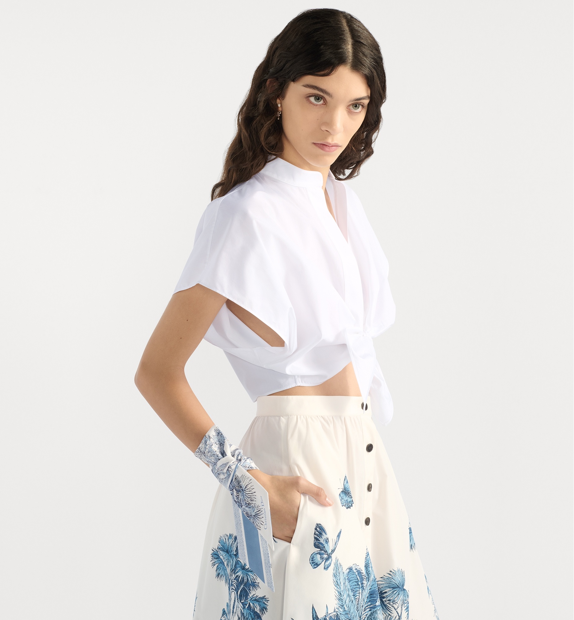 Dioriviera Toile de Jouy Palms Mitzah Scarf - 2