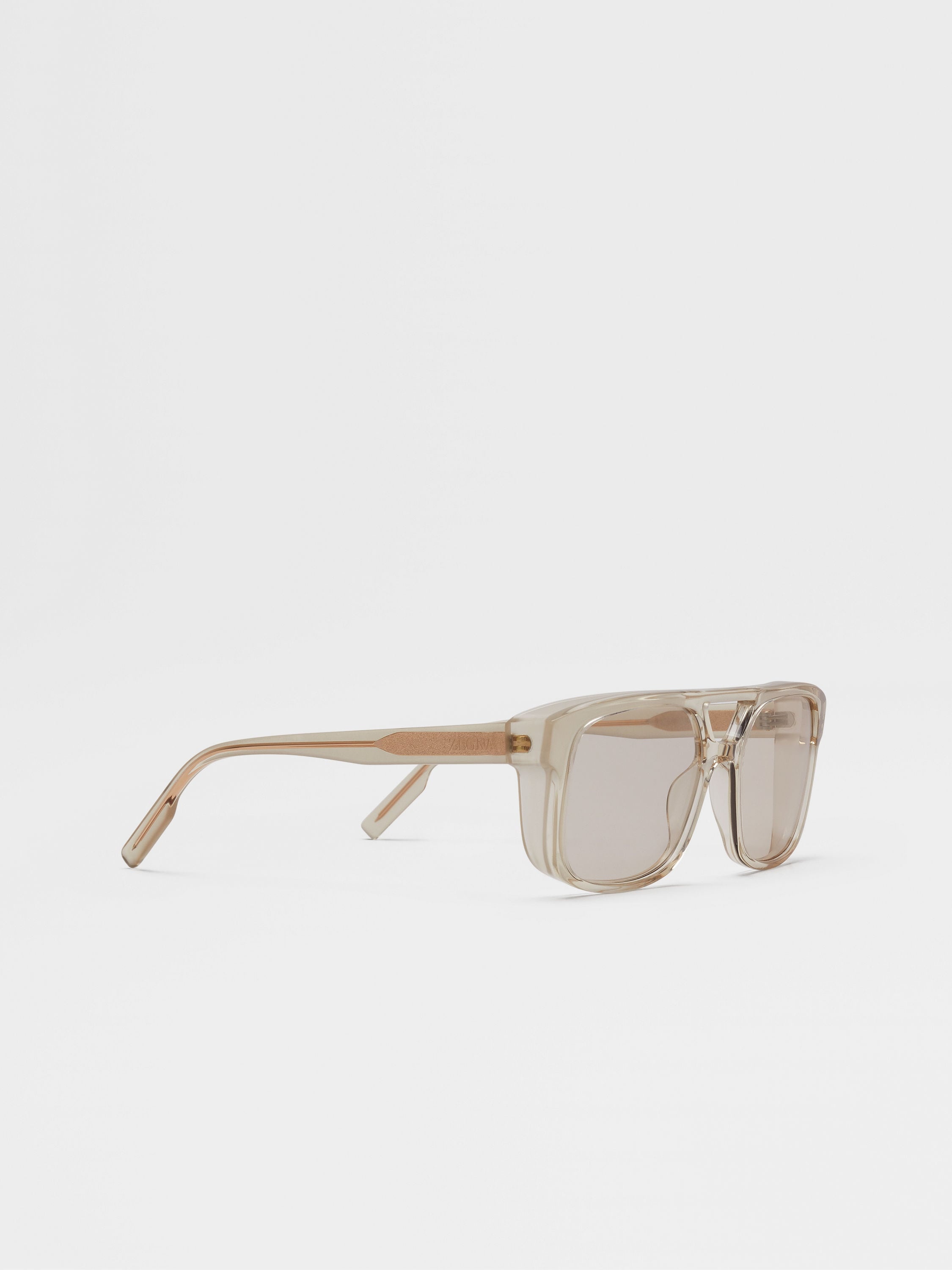 TRANSPARENT BEIGE ACETATE SUNGLASSES - 3