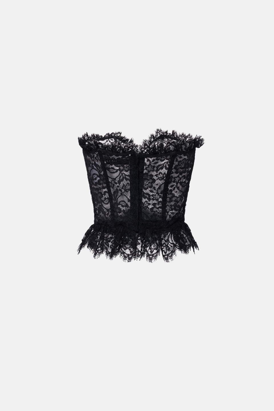 LACE BUSTIER WITH BOW - 2