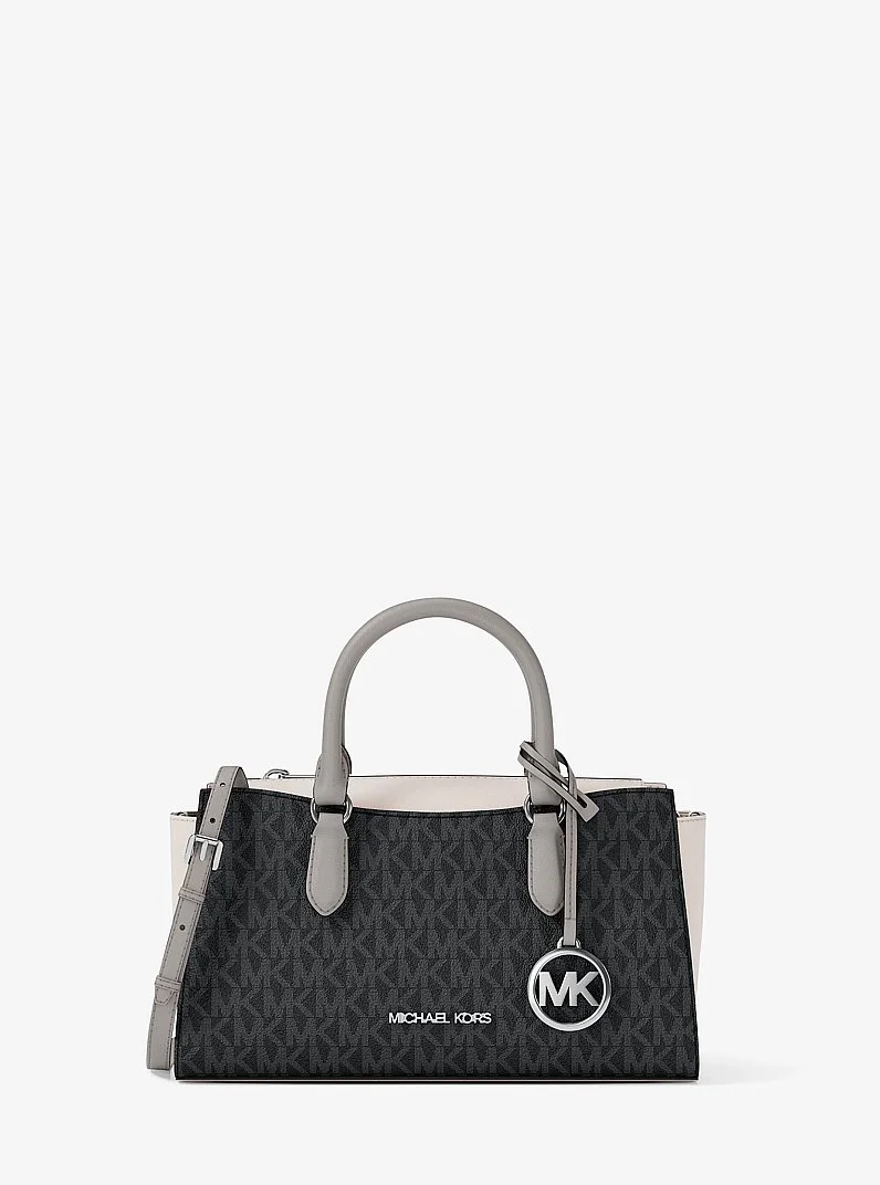 Arden Small Color-Block Signature Logo Messenger Bag - 1