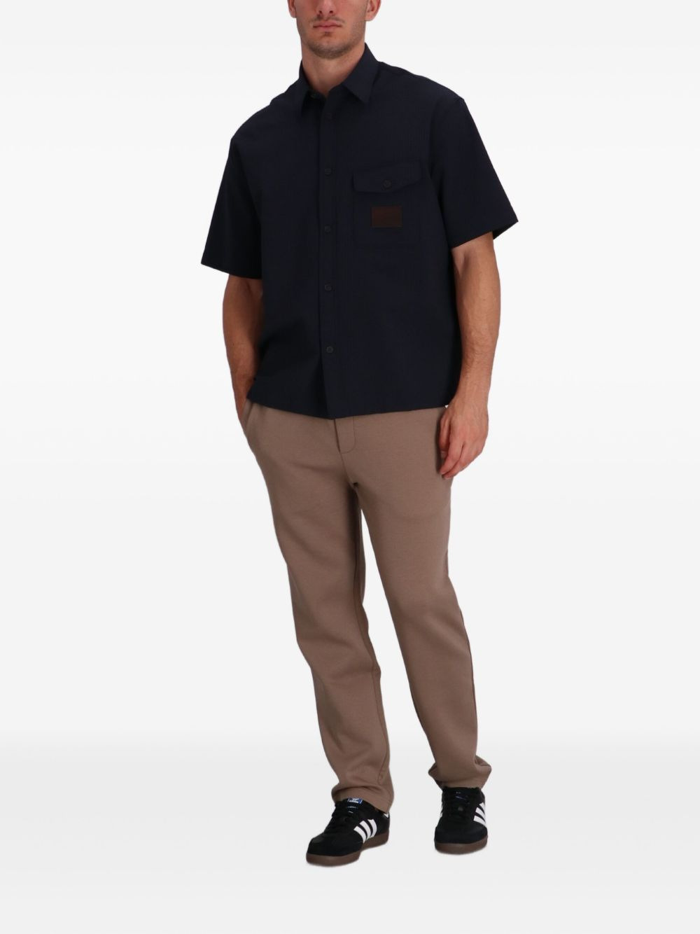 patch-pocket short-sleeve shirt - 2