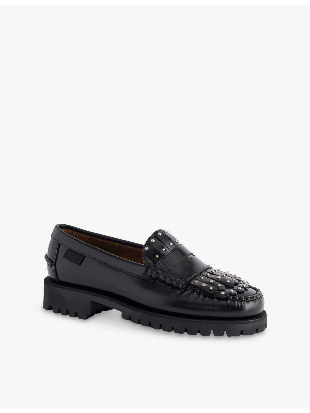 Penny Studded Leather Loafers - 3