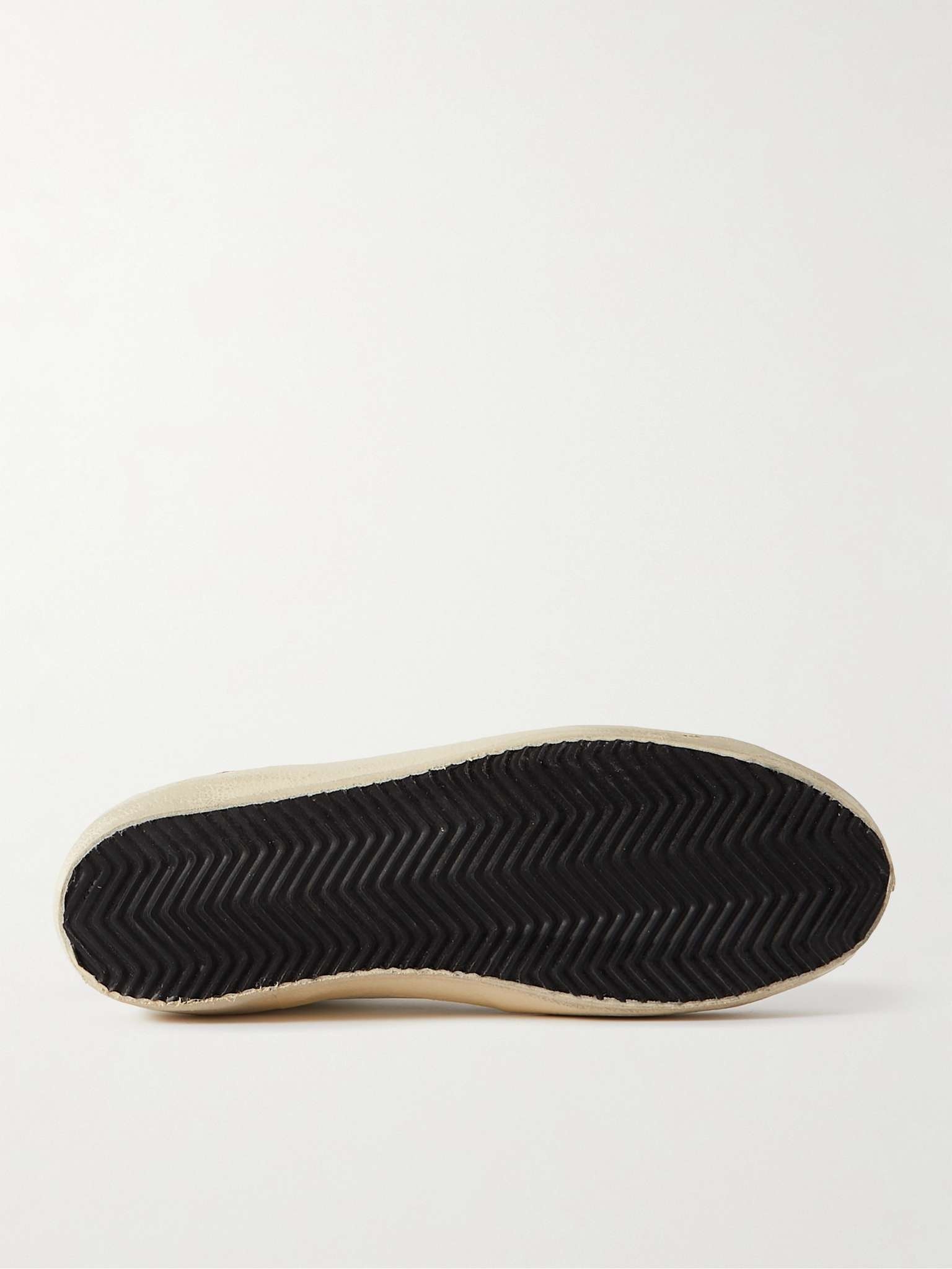 Superstar Distressed Leather and Suede Sneakers - 5