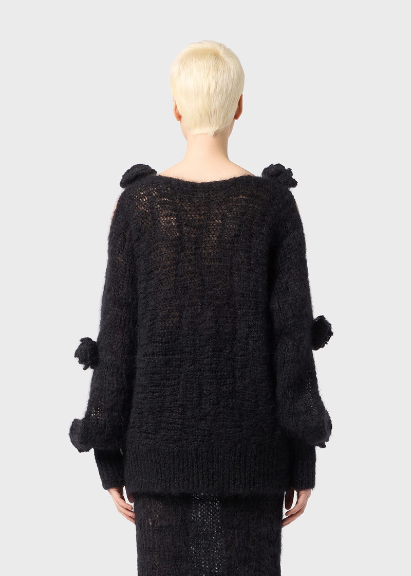 MOHAIR SWEATER WITH 3D ROSES 4
