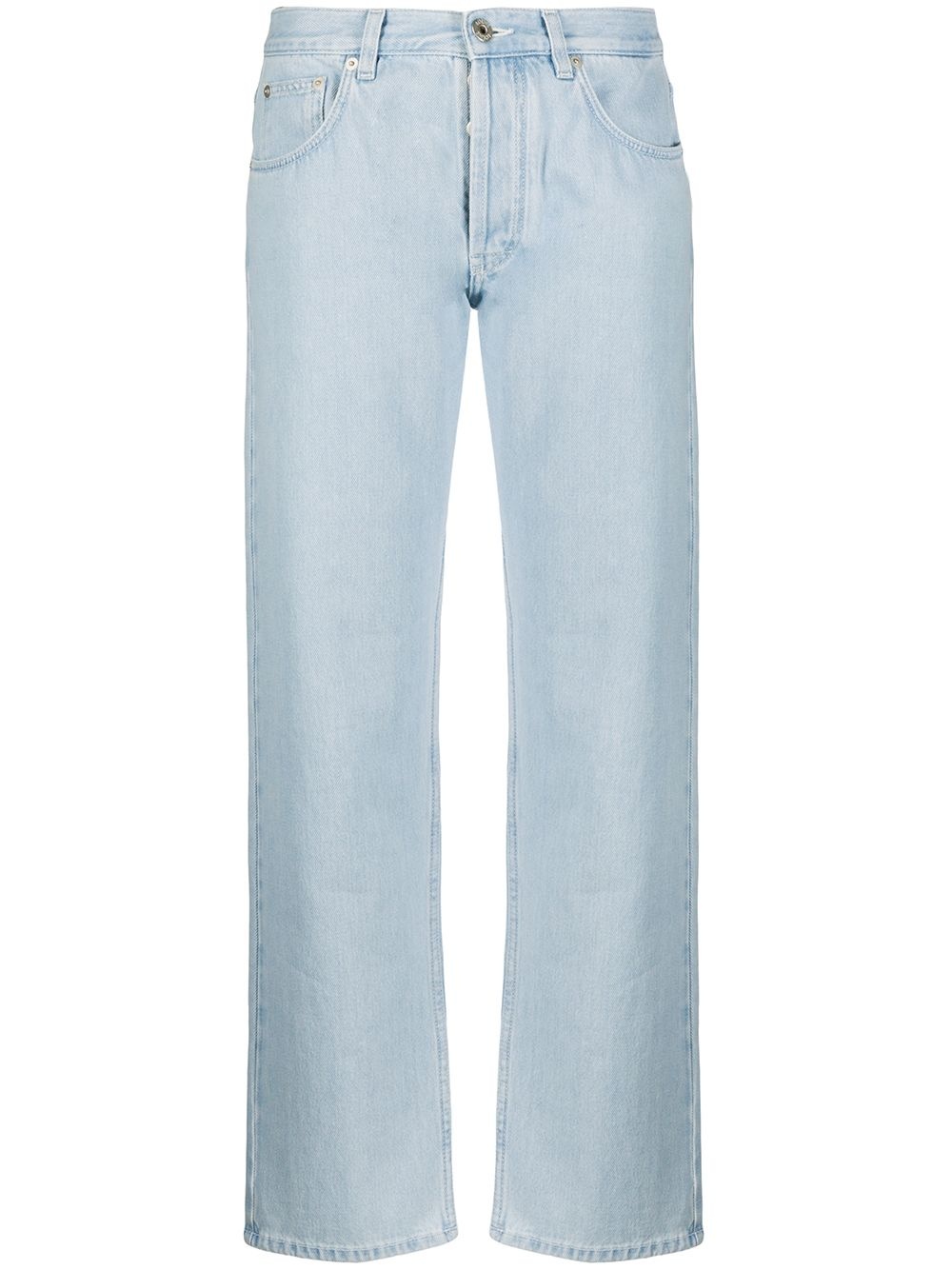 high-rise straight-leg jeans - 1