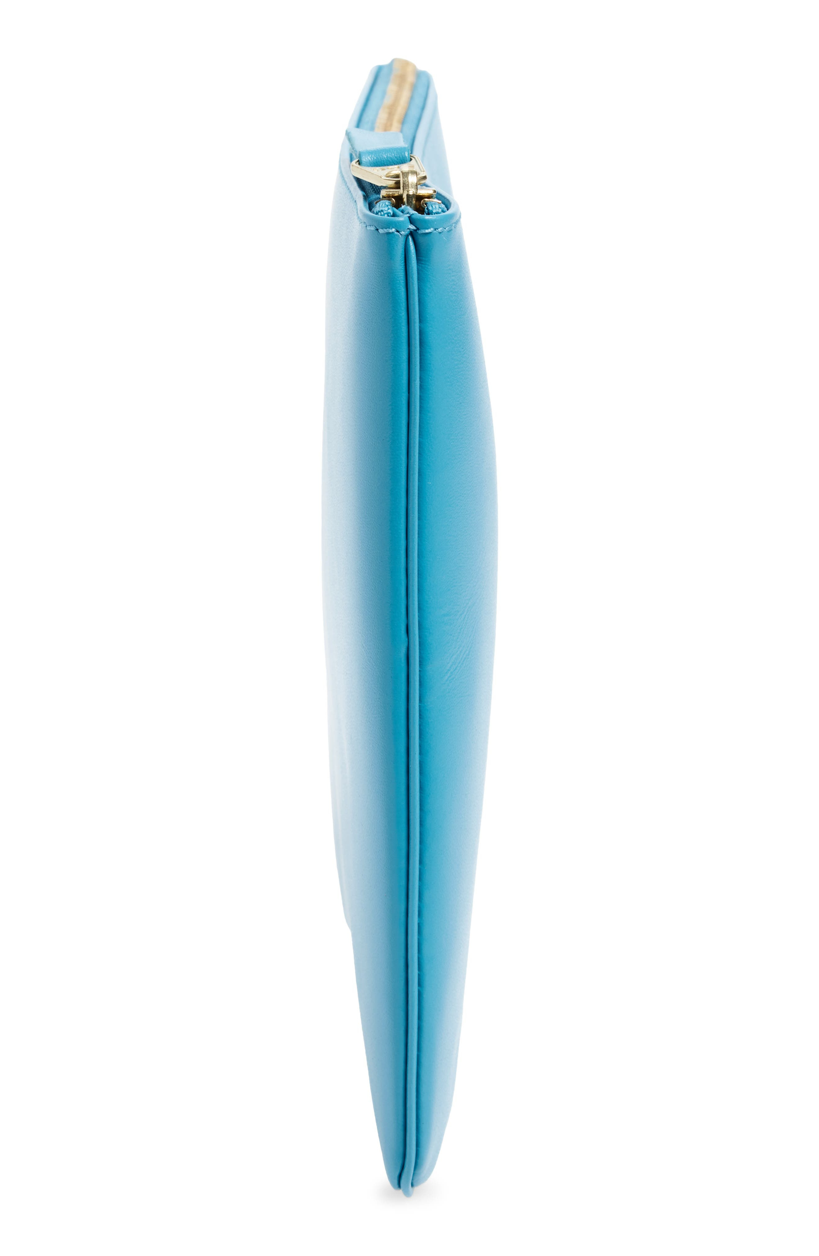 Comme des Garçons Medium Classic Leather Zip-Up Pouch in Blue at Nordstrom - 4