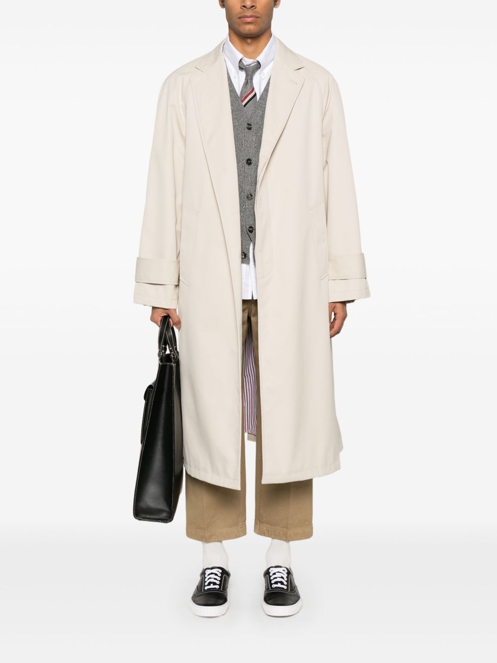 cotton raglan coat - 2