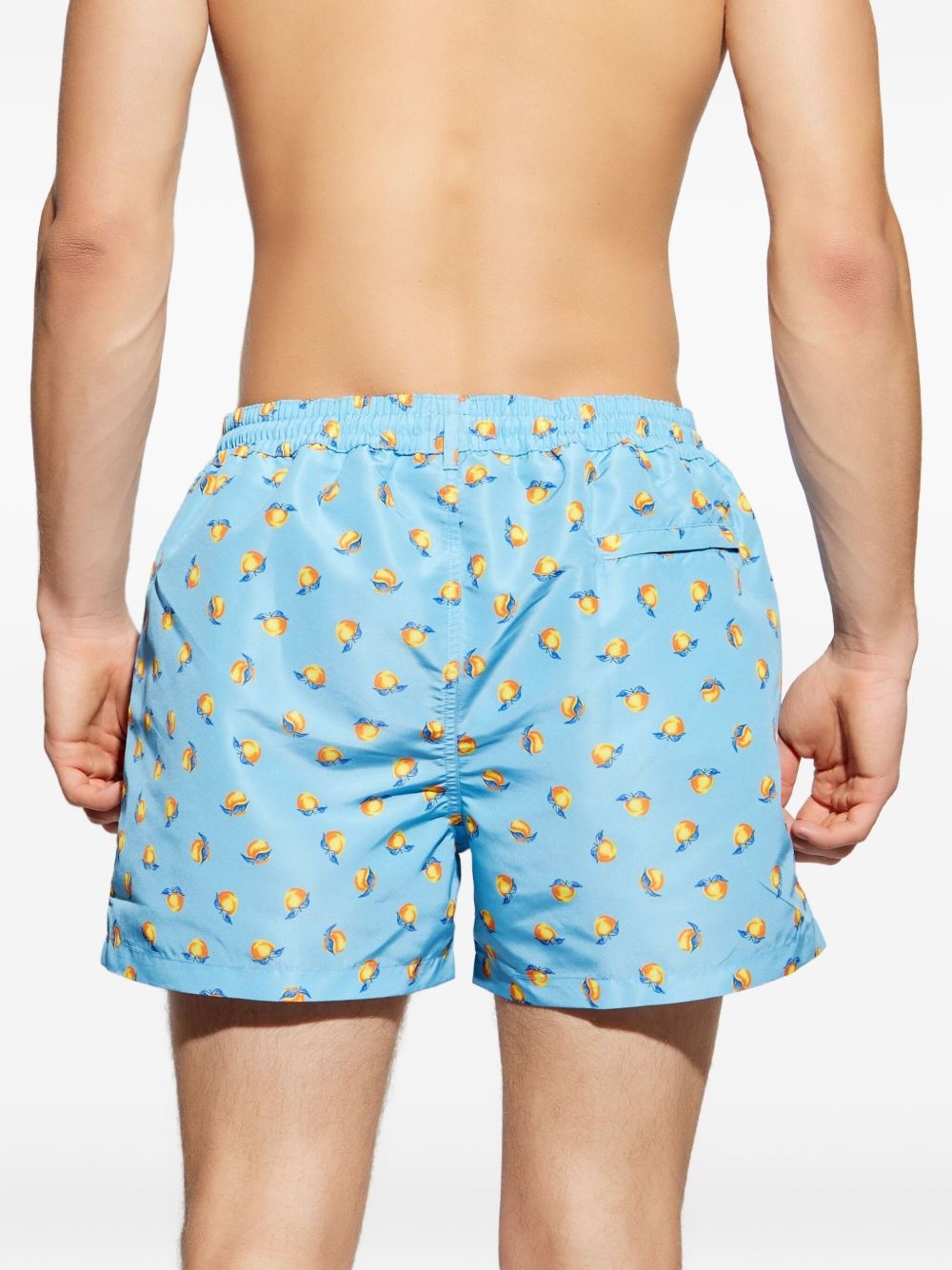 peach-print swim shorts - 3