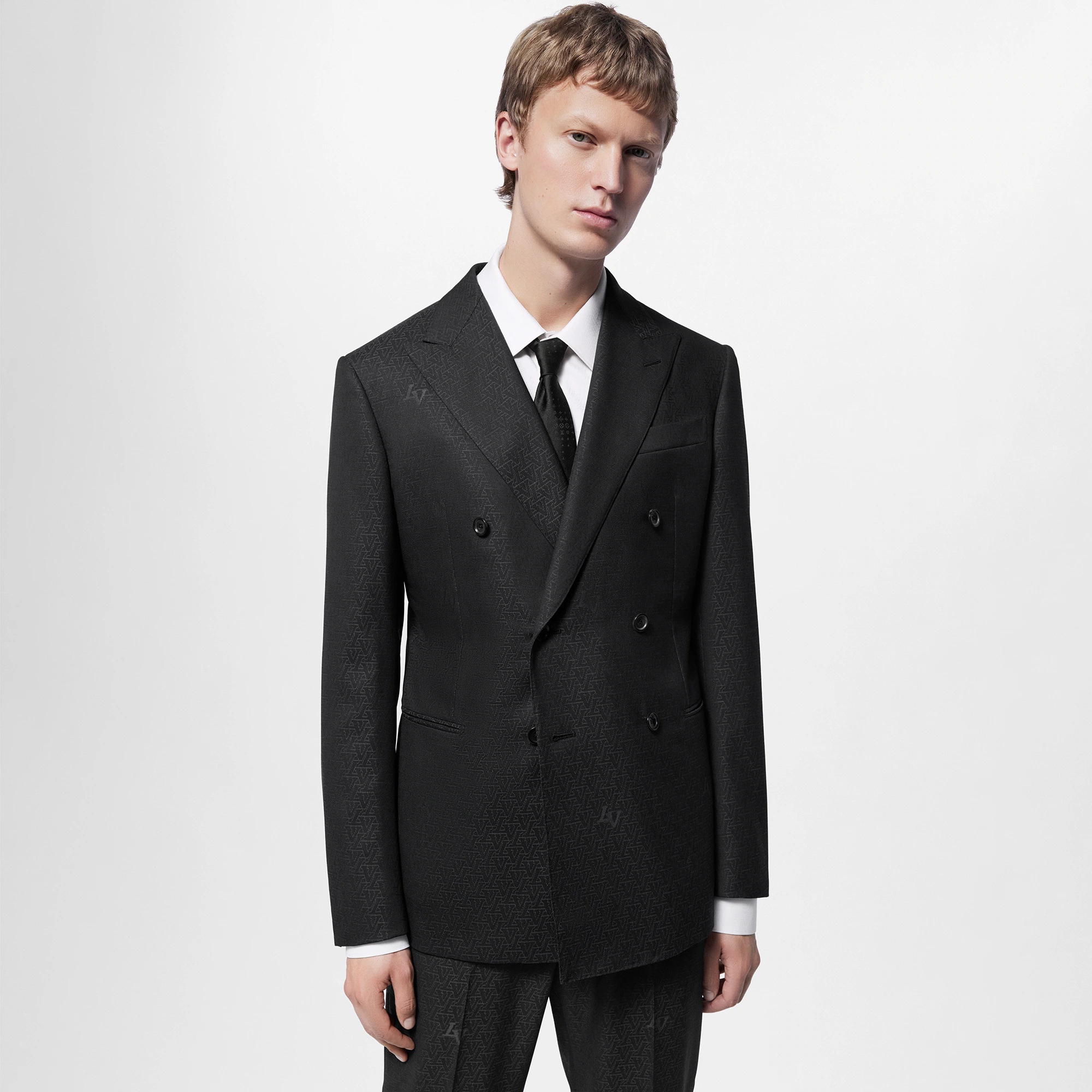 Double-Breasted Wool Pont Neuf Jacket - 2