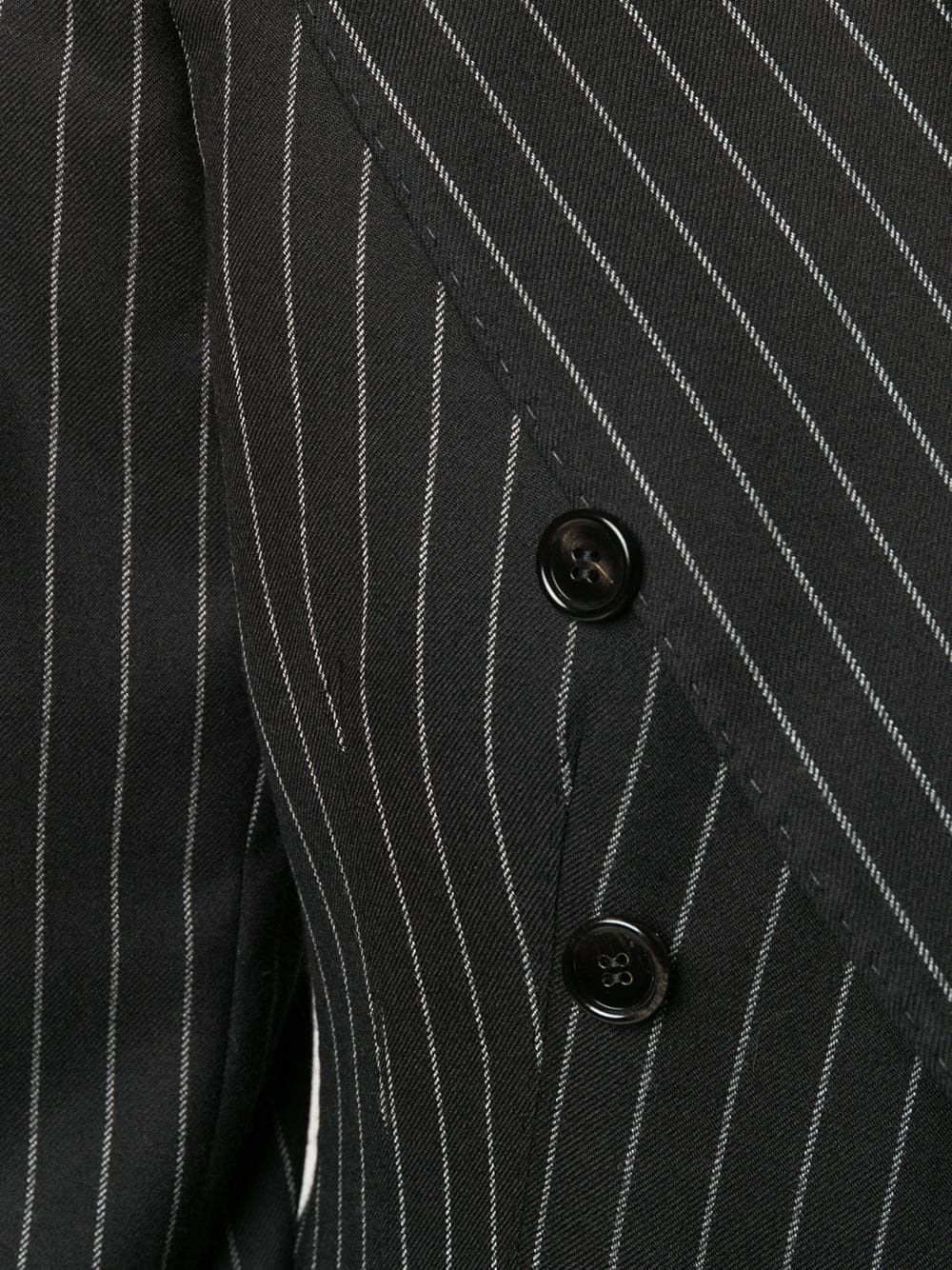 pinstripe double-breasted blazer - 5