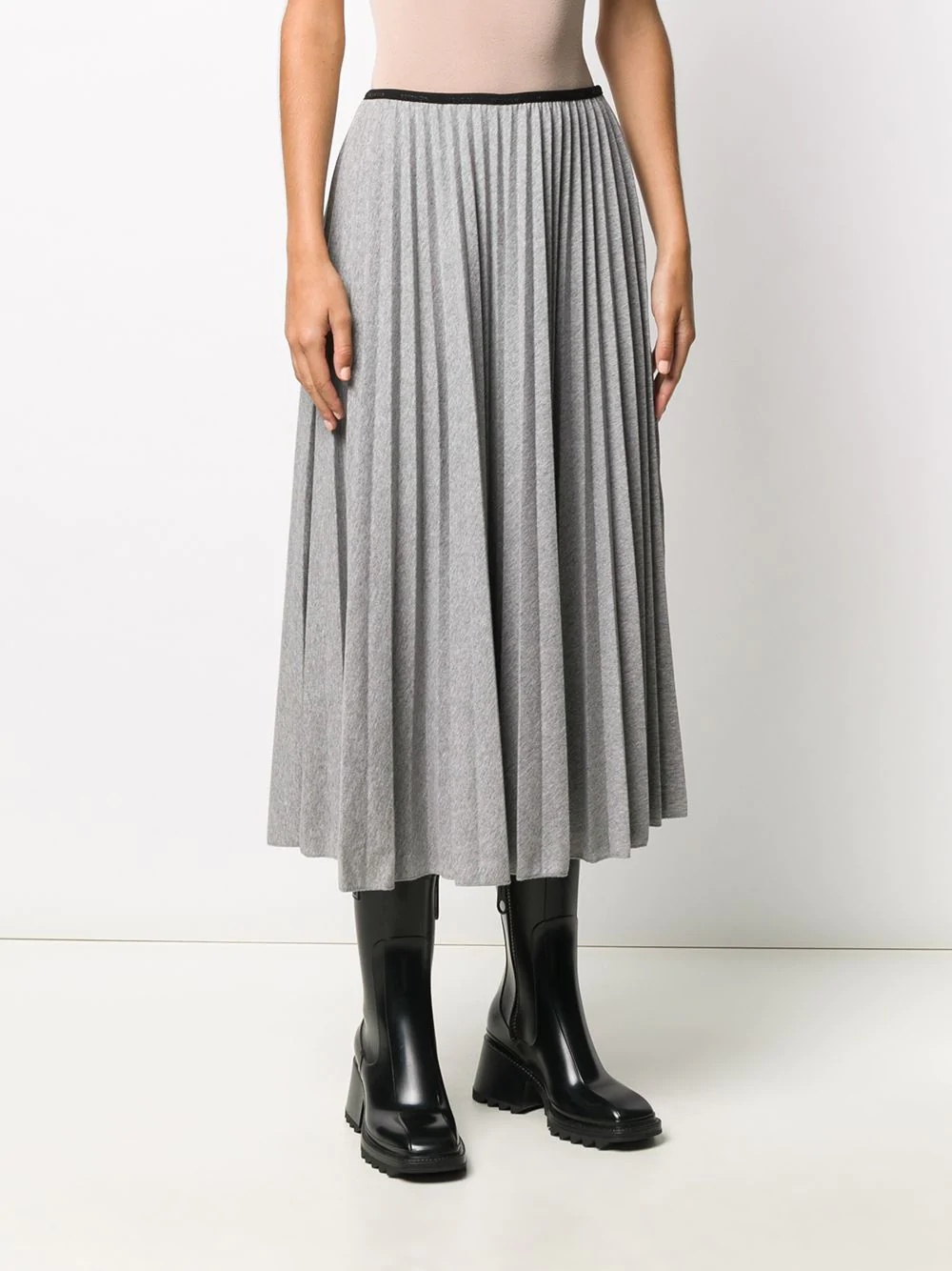 pleated midi skirt - 3