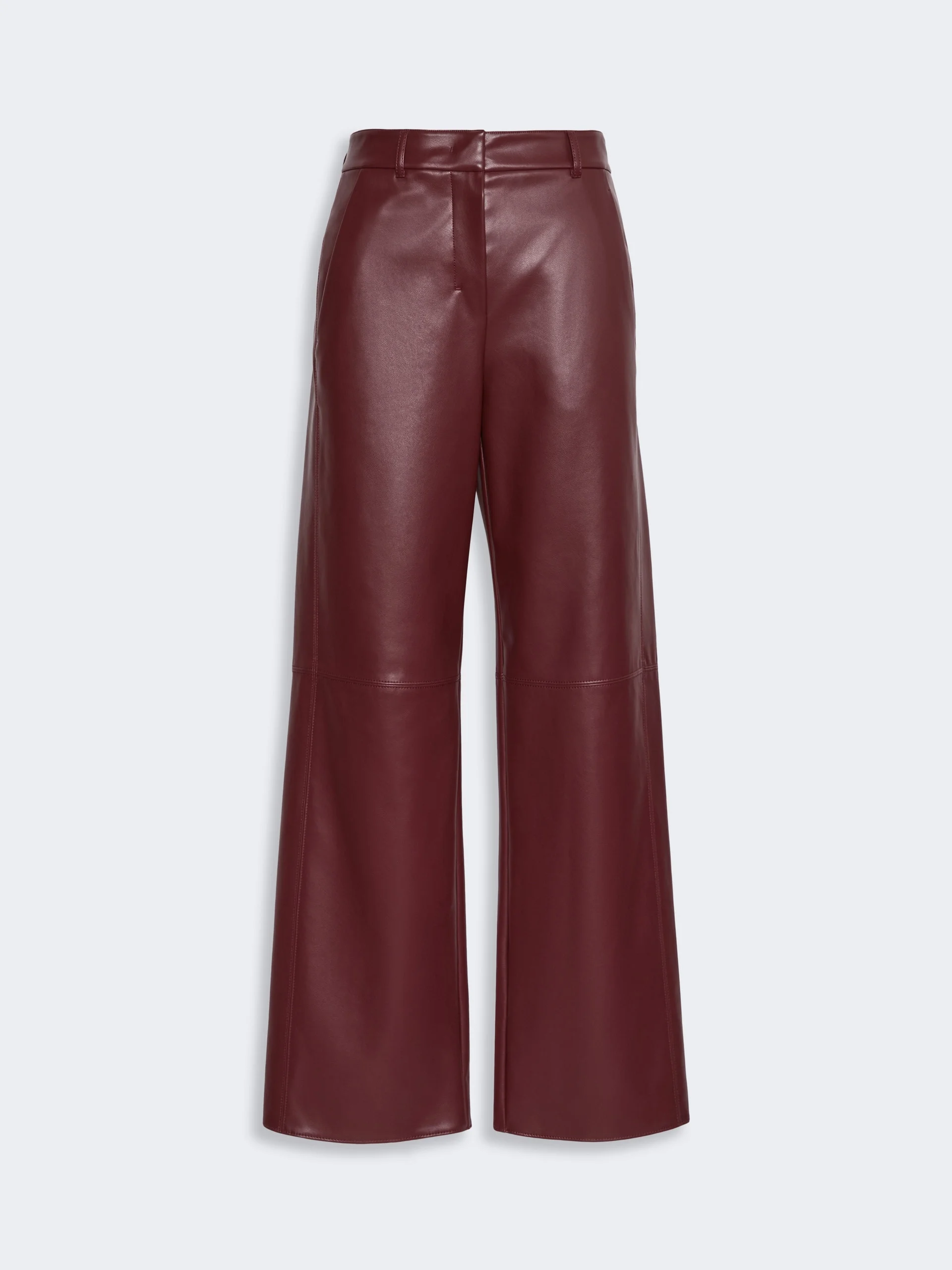 SOSPIRO Regular coated jersey trousers - BORDEAUX - 1