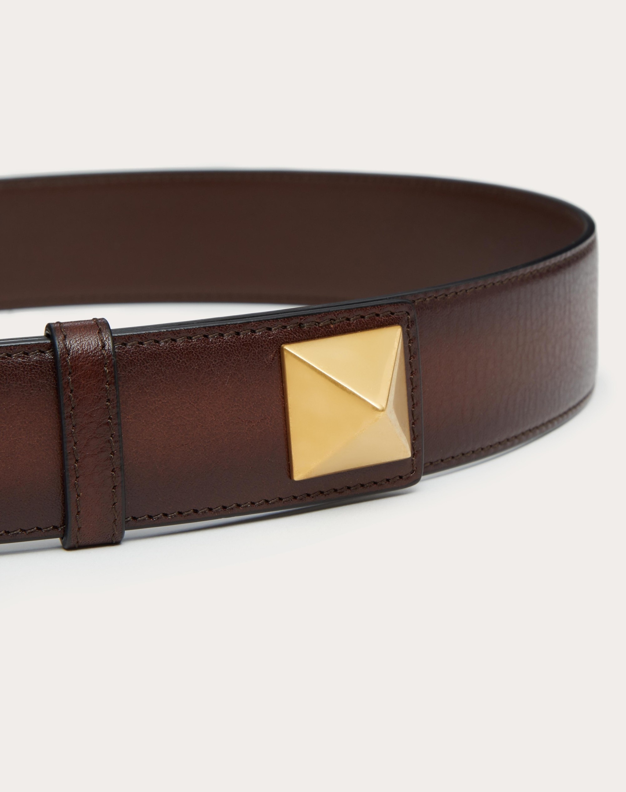 ROMAN STUD BELT IN OMBRÉ COWHIDE - 2