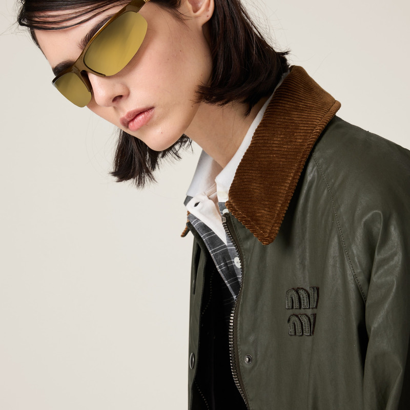 Resin-finish poplin caban jacket 5