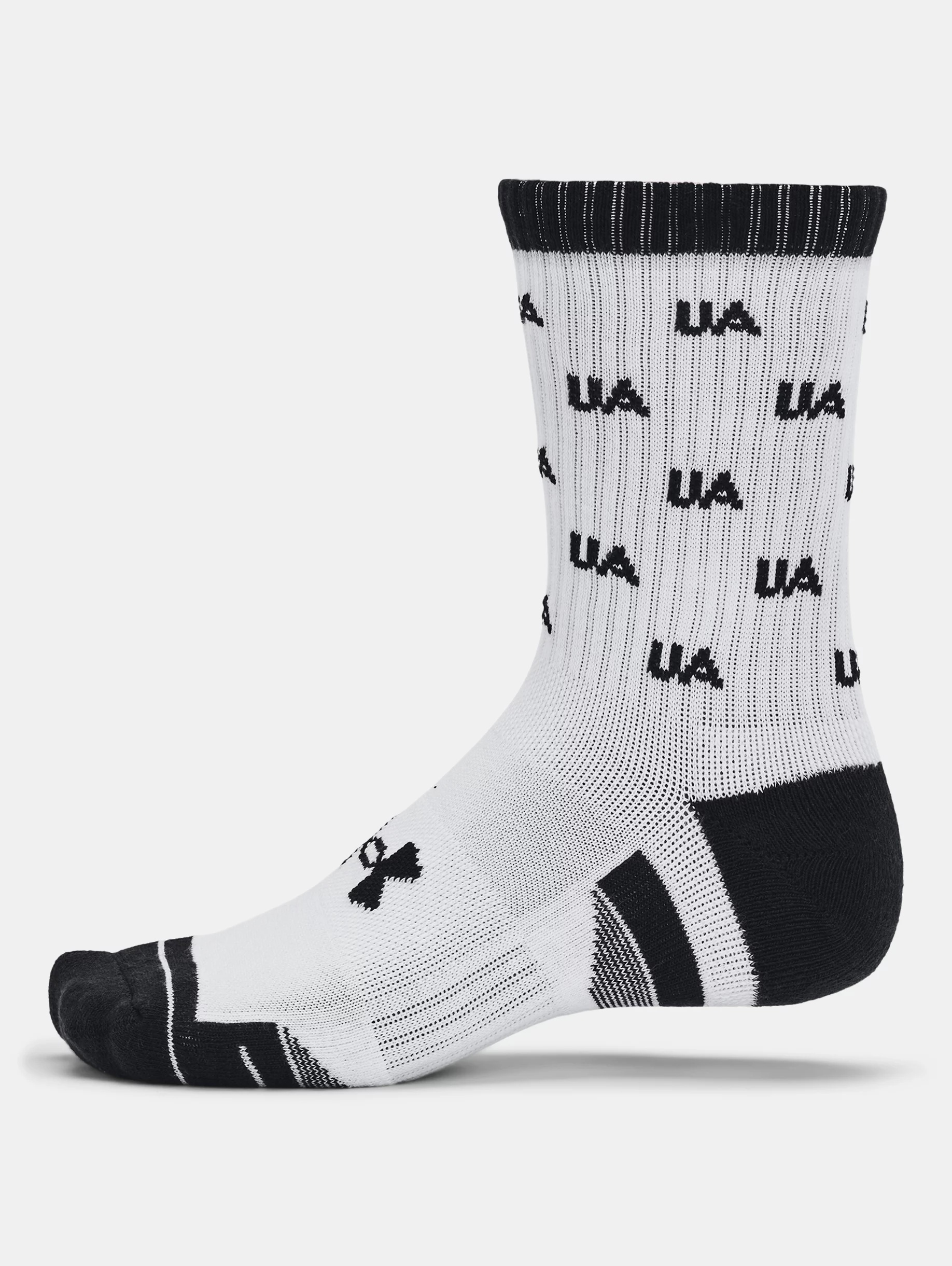 Unisex UA Performance Cotton 2 Pack Mid-Crew Socks - 4